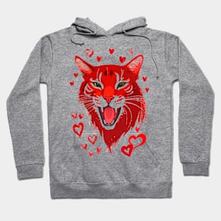 Hearts Cat Hoodie